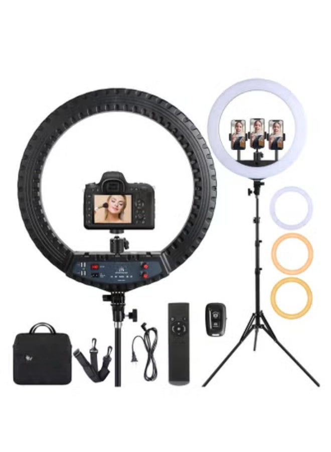 21 Inch LED Ring Light with Tripod Stand – Video Ring for Selfie, Photography, Vlogging, Makeup, Studio & Live Streaming – With Carrying Bag & Remote Control