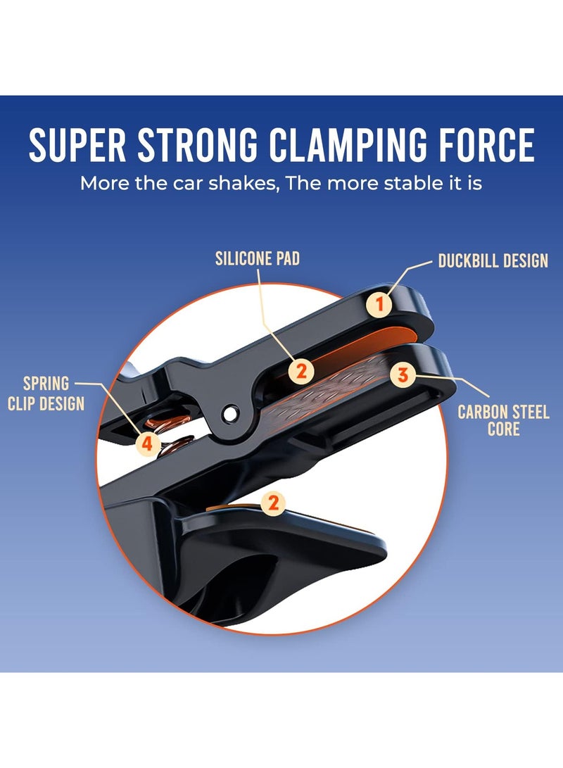 AC&L Car Mount Phone Holder, Easy Clamp Cell Phone Holder With Strong suction for Car Dashboard, Windshield, Air Vent, 360 Degree Rotation & Adjustable Mobile Stand Compatible with All Smartphone - Image 5