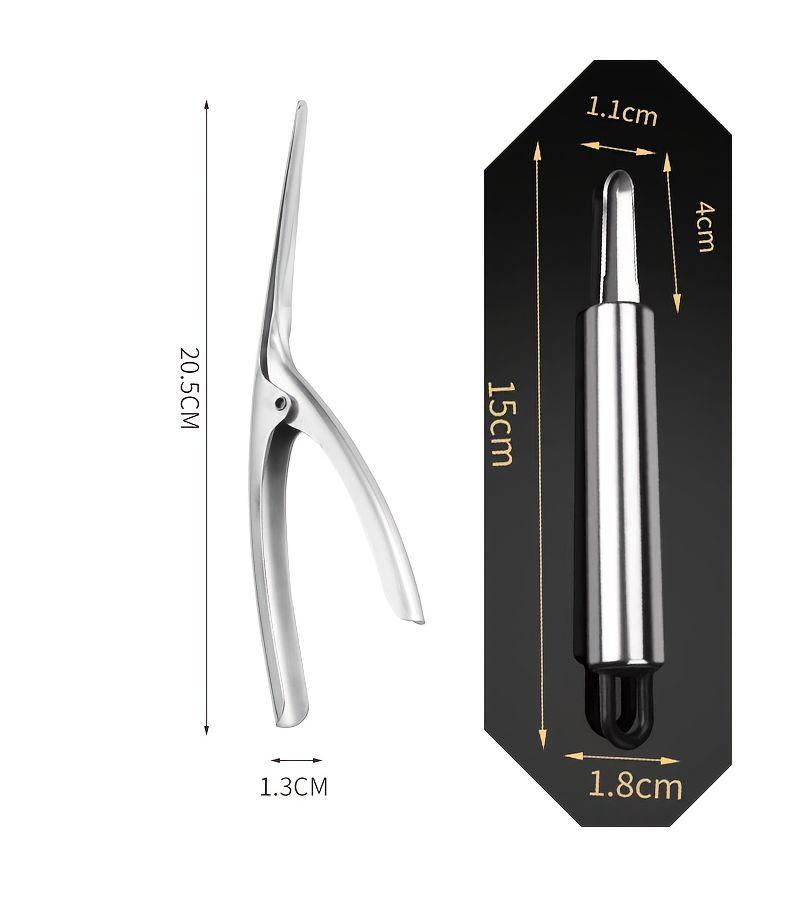 2PC 304 Stainless Steel Shrimp Peeling Tool Set Shelling And Deveining 2 In 1 Seafood Processing Kitchen Essential - Image 3