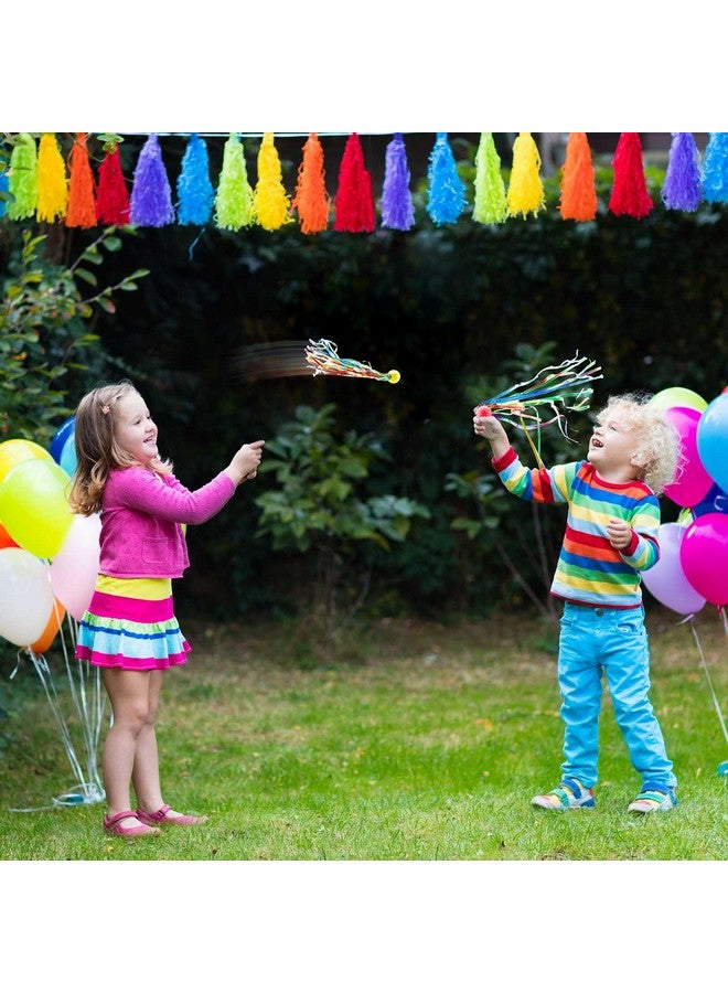 Hungdao Comet Balls Bouncy Balls Party Favors For Kids Toddler Large Rubber Bouncy Balls With Colorful Streamers Rainbow Party Favors Kid Classroom Return Gift(30 Pcs) - Image 3