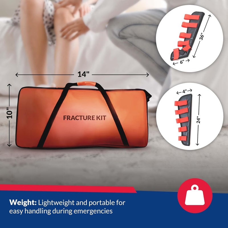 Dixie EMS Fracture Splint Kit  Emergency Immobilization Set with Arm  Leg Splints Shoulder Support  Carry Bag  First Responder EMT Paramedic  Medical Use - Image 5
