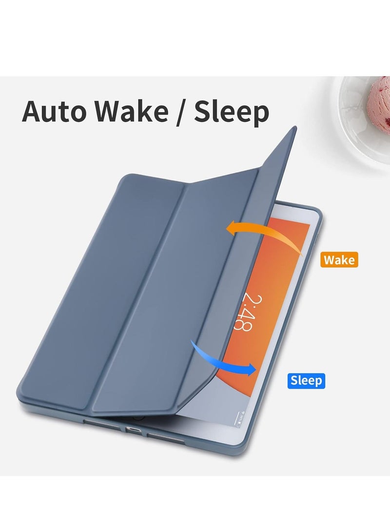 راكسوم حافظة iPad من الجيل التاسع/الثامن/السابع (2021/2020/2019) - حافظة iPad مقاس 10.2 بوصة مع حامل قلم رصاص، وظهر نحيف ناعم من مادة TPU مع حامل مغناطيسي ذكي (أرجواني) - Image 4