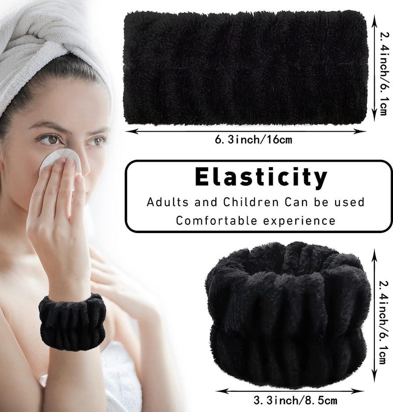Meşeli Tekstil 2 Pieces Super Soft Towel Wrist Washing Band Sports Spa Bracelet  - Image 2