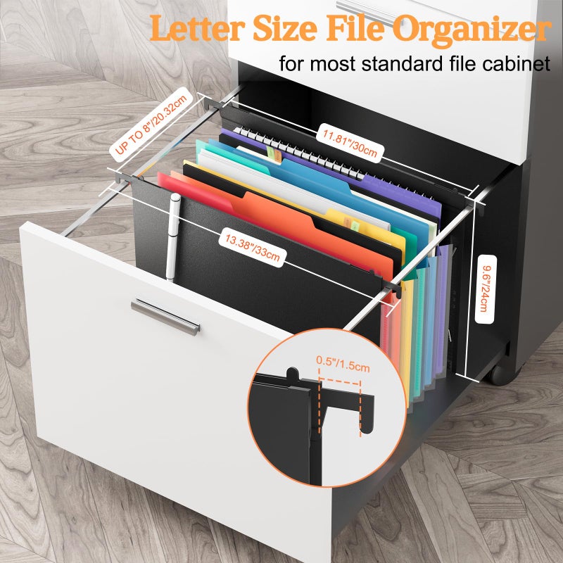 EOOUT File Folders for Filing Cabinet, 6 Pack Hanging File Folders Letter Size with 7 Expandable Accordion Pockets, 1/3-Cut Tab Larger Capacity Hanging Folders - Image 2