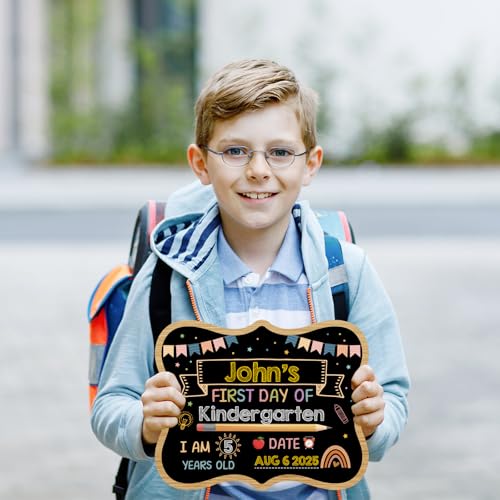 JUESMOS Boho First and Last Day of School Board Sign 9.4"x11.8" Back to School Sign for Kids Girls Boys Reusable Chalkboard Signs for 1st Day of Kindergarten Preschool Photo Props Signs - Image 4
