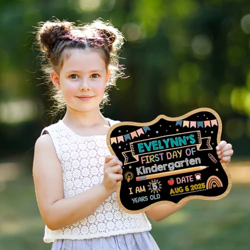 JUESMOS Boho First and Last Day of School Board Sign 9.4"x11.8" Back to School Sign for Kids Girls Boys Reusable Chalkboard Signs for 1st Day of Kindergarten Preschool Photo Props Signs - Image 3