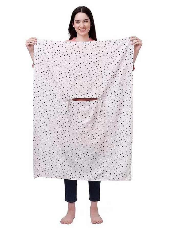 Six Sigma SIXSIGMA¬Æ Cotton Short Scarf Cum Mask scarves Usable for vehicle Driver | White Printed Design | Universal Size | For Girl & Women | Breathable Sun Protection Light Weight - Image 4