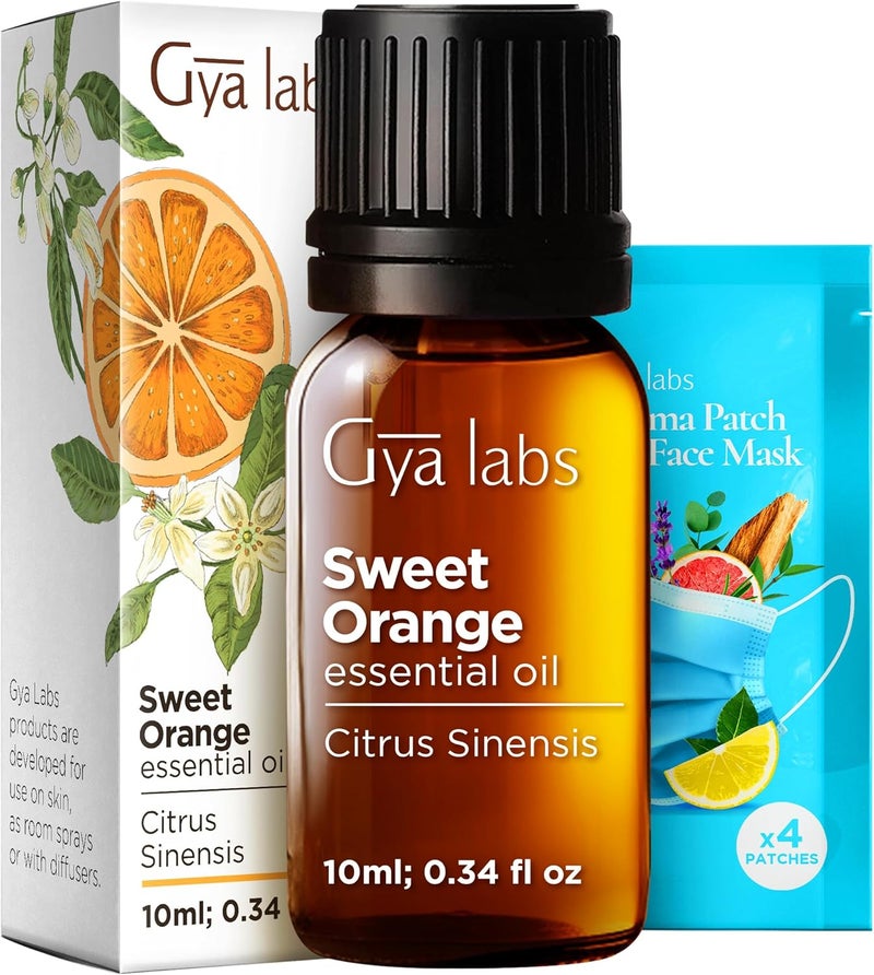 Gya Labs Orange Essential Oil - 0.34 Fl Oz - for Hair, Skin, Diffuser, Aromatherapy & DIY Candle Making Scent - Image 1