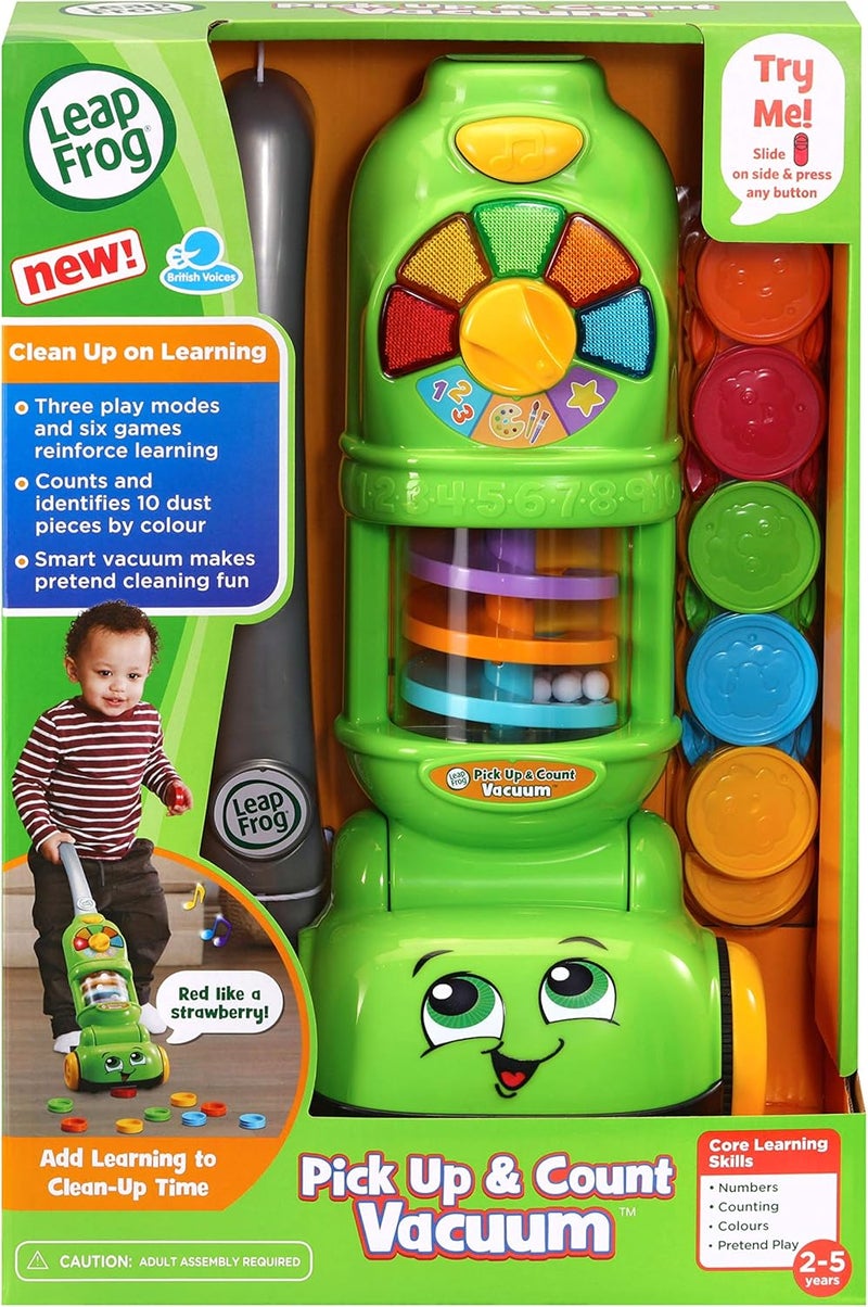 LeapFrog Pick Up & Count Vacuum, Role Play Toy with Lights, Colours & Counting, Pick Up Counters in Three modes of play, Learning Toy for Toddlers, Gift for ages 2, 3, 4+ Years, English Version - Image 5