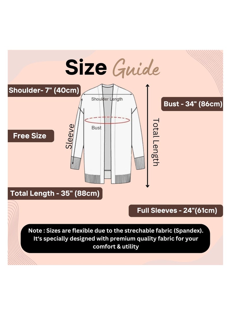TUMMY TUMMY Bamboo Cotton Off White Maternity Shrug for Women  - Image 5