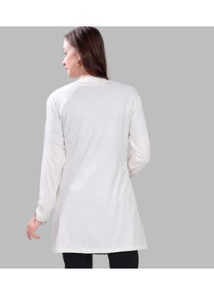 TUMMY TUMMY Bamboo Cotton Off White Maternity Shrug for Women  - Image 3