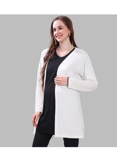 TUMMY TUMMY Bamboo Cotton Off White Maternity Shrug for Women  - Image 4