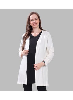 TUMMY TUMMY Bamboo Cotton Off White Maternity Shrug for Women  - Image 2
