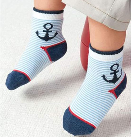 CUTEABLY Baby Non Slip Ankle Socks with Grippers for 0 Months-2 Years Old Walking Socks (IN, Age, 18 Months, 24 Months, Multicolour) - Image 2