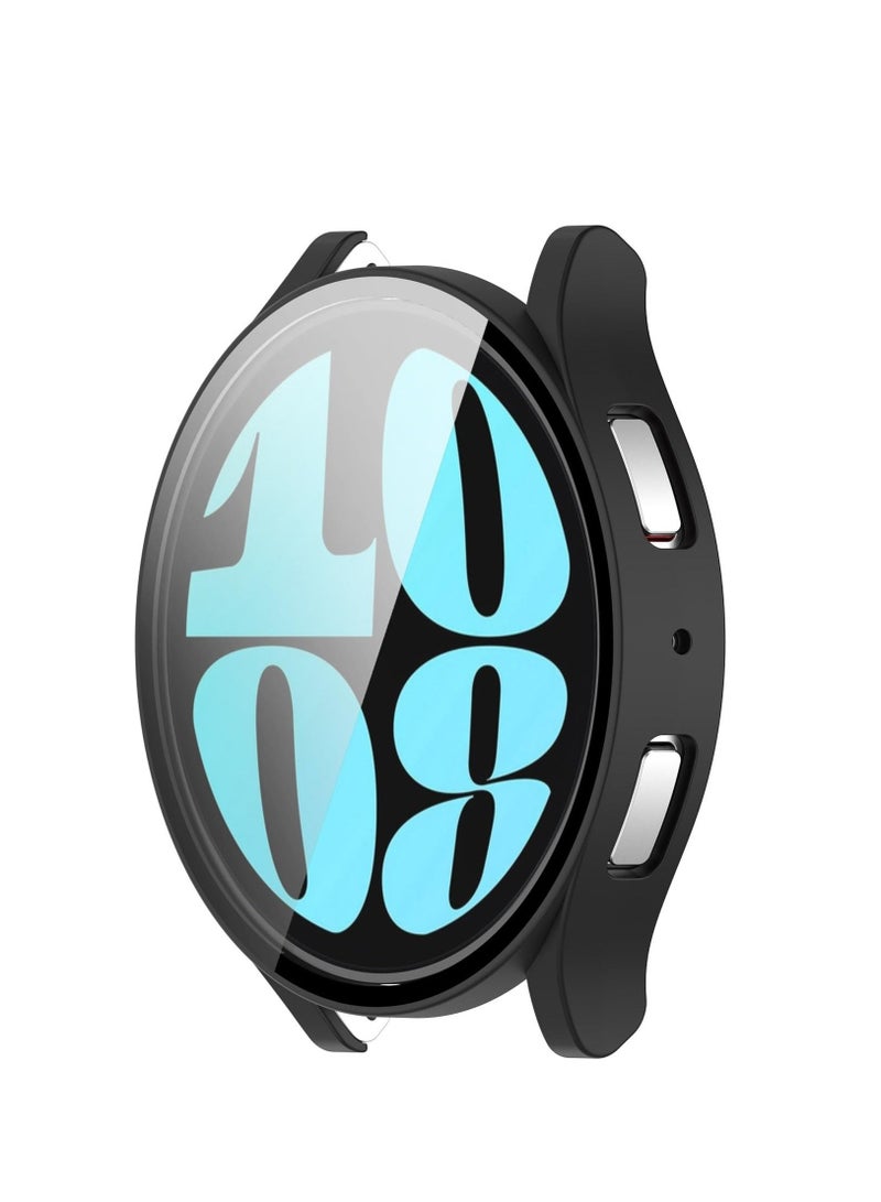 For Samsung Galaxy Watch6 40mm PC + Tempered Film Integrated Watch Protective Case (Black) - Image 2