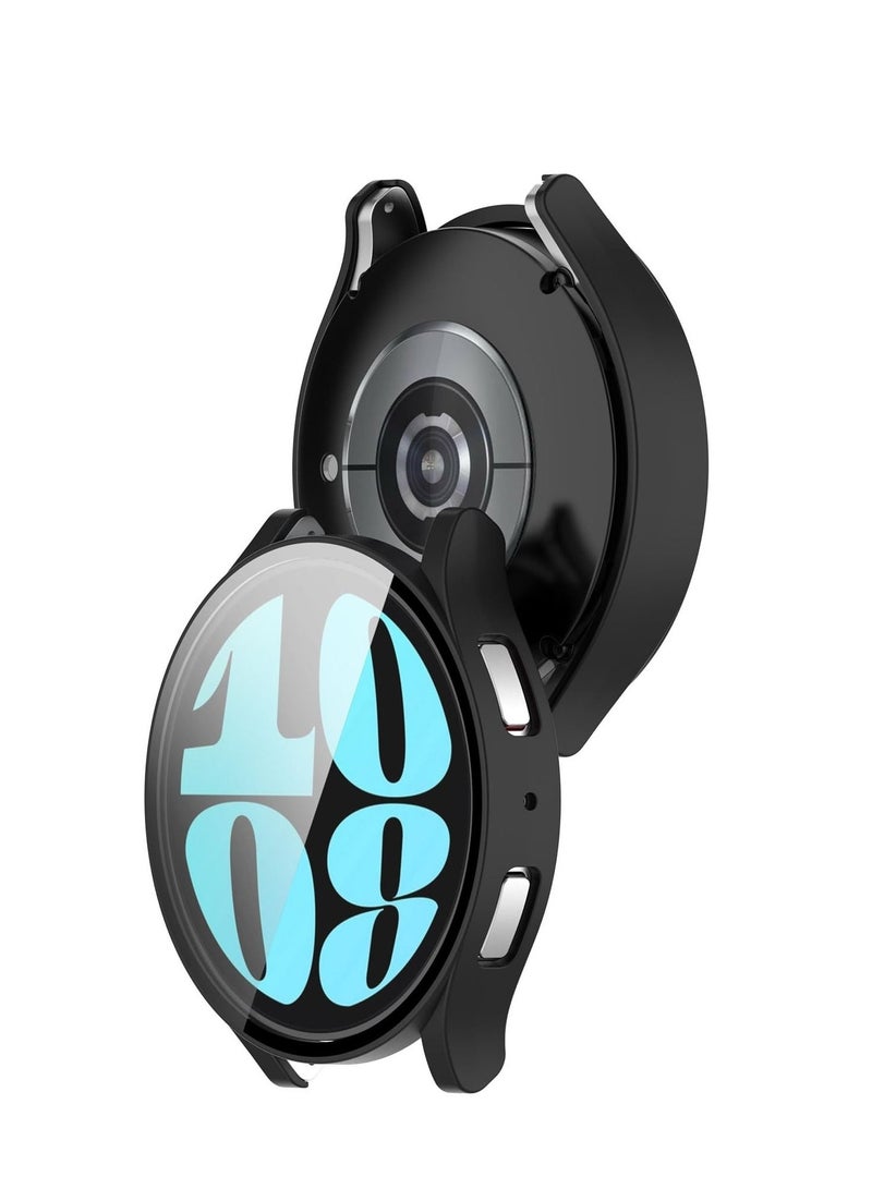 For Samsung Galaxy Watch6 40mm PC + Tempered Film Integrated Watch Protective Case (Black) - Image 3
