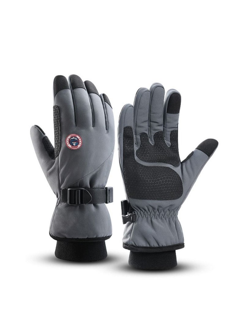 Golovejoy - Outdoor Waterproof Plush Warm Sports Climbing Ski Riding Gloves - Image 1
