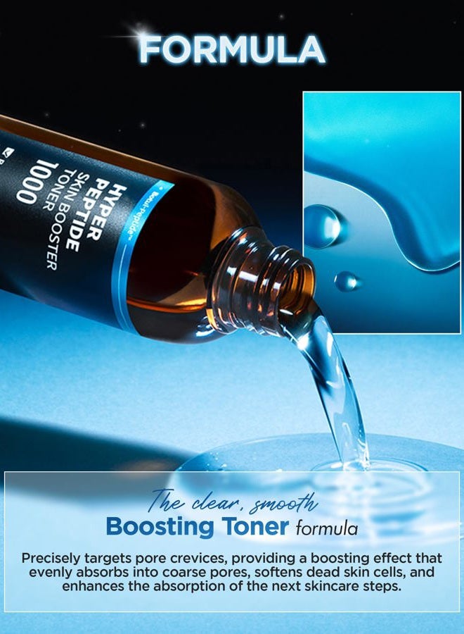 Wellage Hyper Peptide Skin Booster Face Toner - Korean Beauty Facial Astringent, Infused Peptide PHA, Anti-Aging, Wrinkle & Elasticity Improvement - for Uneven Texture, Reduces Pores, 6.76 fl.oz. - Image 5