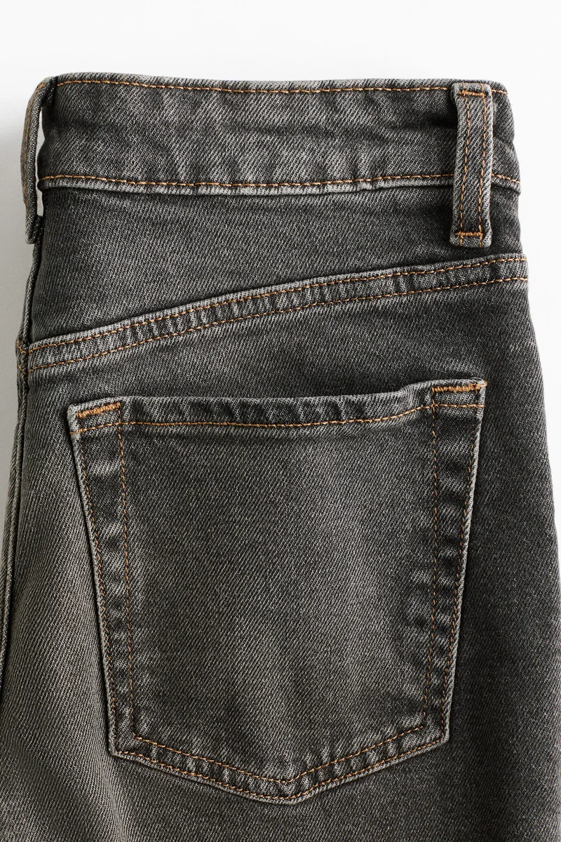H&M  Slim Straight High Waist Ankle Jeans for Women | Best Price UAE