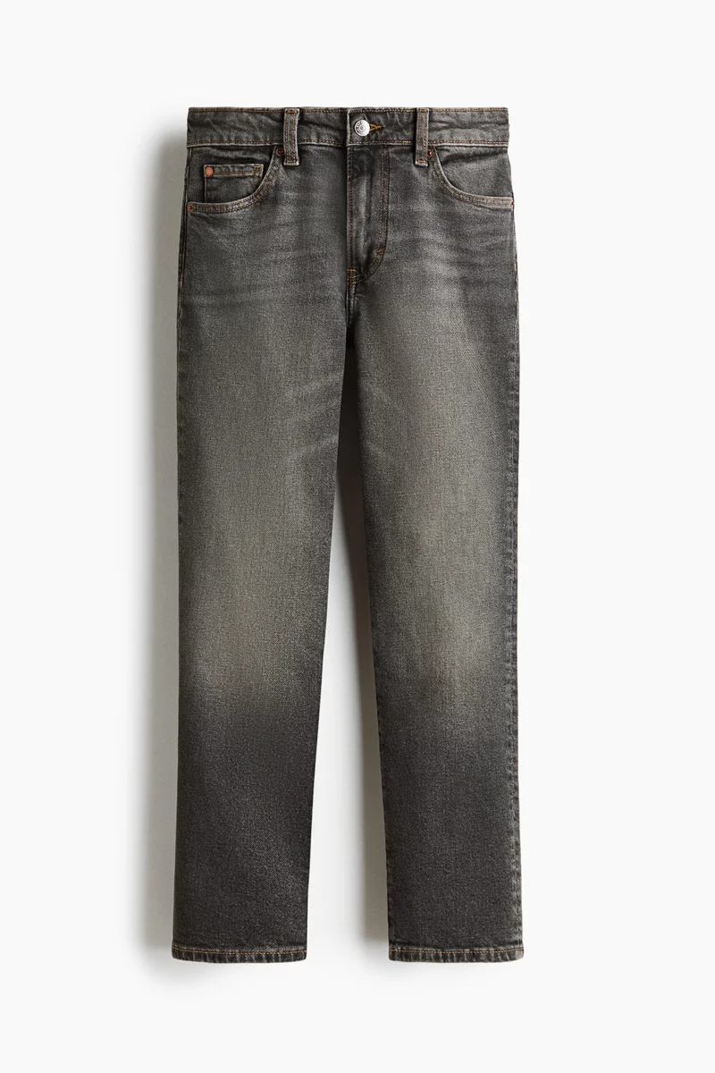H&M  Slim Straight High Waist Ankle Jeans for Women | Best Price UAE