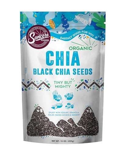Suncore Foods Organic Black Chia Seeds GlutenFree NonGMO 15oz 1 Pack - Image 1