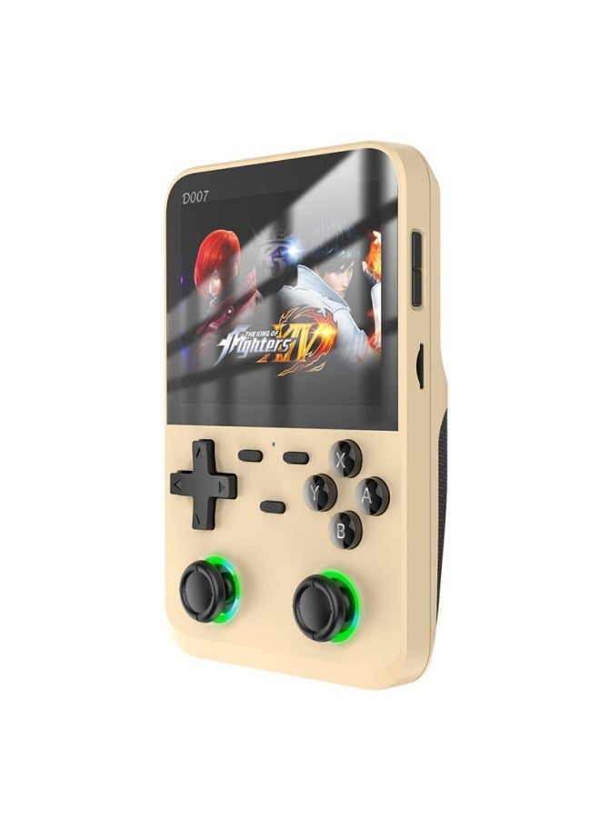 ELTRAZONE D007PLUS Nostalgic Retro Handheld Game Console Android System 3.5-Inch HD Display Dual Joystick Portable Gaming Device Built-in Games Expandable Storage Rechargeable Battery Champagne Gold - Image 1