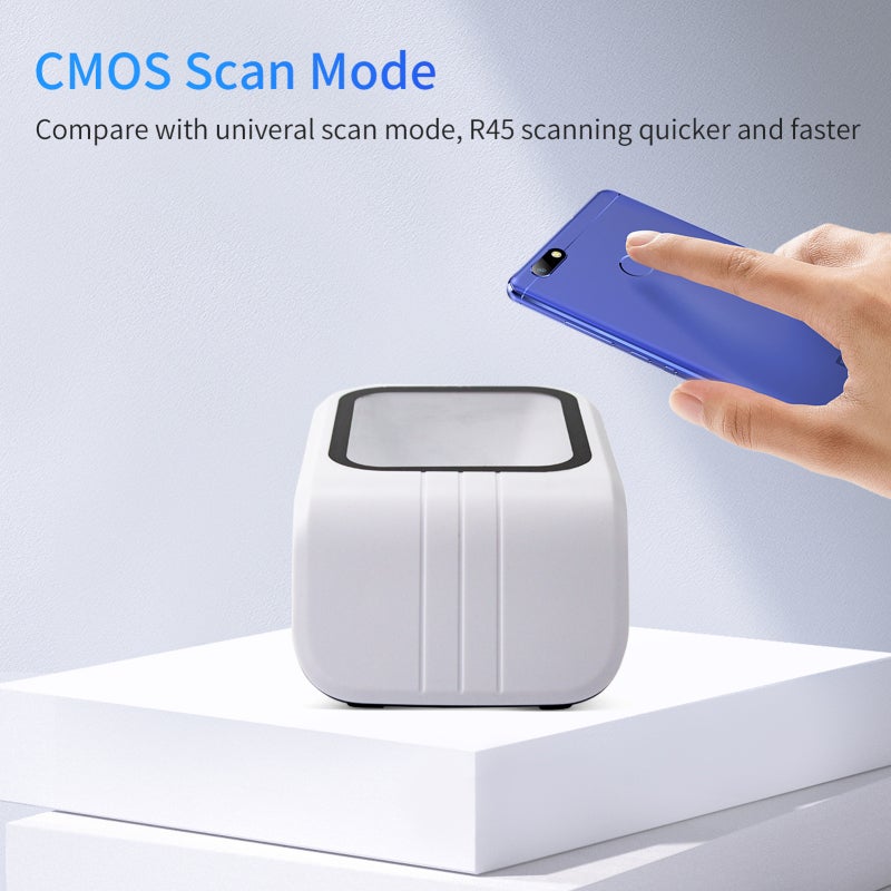 Barcode Scanner 2D QR Code Scanner Wired USB CMOS Image Scanning - Voice Announcement with Scan Success Prompt for POS Laptop PC - Image 4