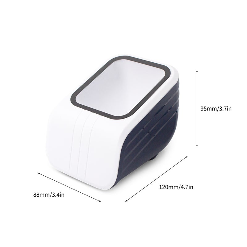 Barcode Scanner 2D QR Code Scanner Wired USB CMOS Image Scanning - Voice Announcement with Scan Success Prompt for POS Laptop PC - Image 2