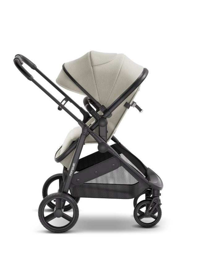Mompush - Wiz 2 in 1 Baby Stroller with Bassinet Mode, Khaki, 0-3 Y - Image 3