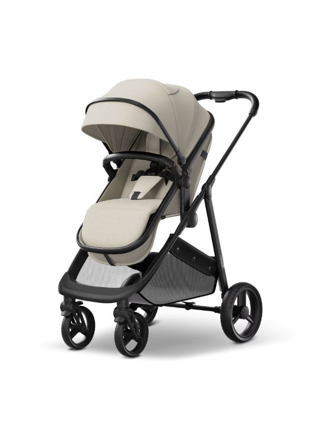 Mompush - Wiz 2 in 1 Baby Stroller with Bassinet Mode, Khaki, 0-3 Y - Image 1