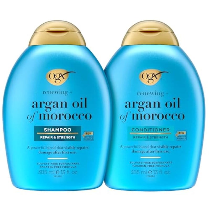 OGX Shampoo & Conditioner, Renewing+ Argan Oil of Morocco, 385ml, Pack of 2 - Image 2