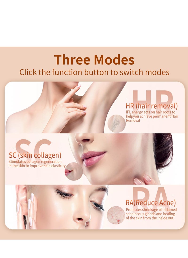 PENG GENERAL Laser Hair Removal, Hair Removal Device with Ice-Cooling Painless Care Function for Women and Man, IPL Hair Remover 999,999 Flashes for Facial Armpits Legs Arms Bikini Line  - Image 5