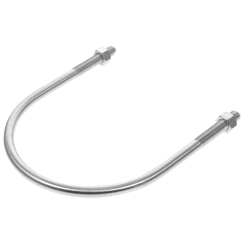 jojofuny Stainless Steel 304 Round Bend U-Bolt with Nuts 12mm X 159mm, Heavy Duty U-Shaped Tube Clamp Fastener for Boat Trailer Axles and Industrial Applications - Image 1