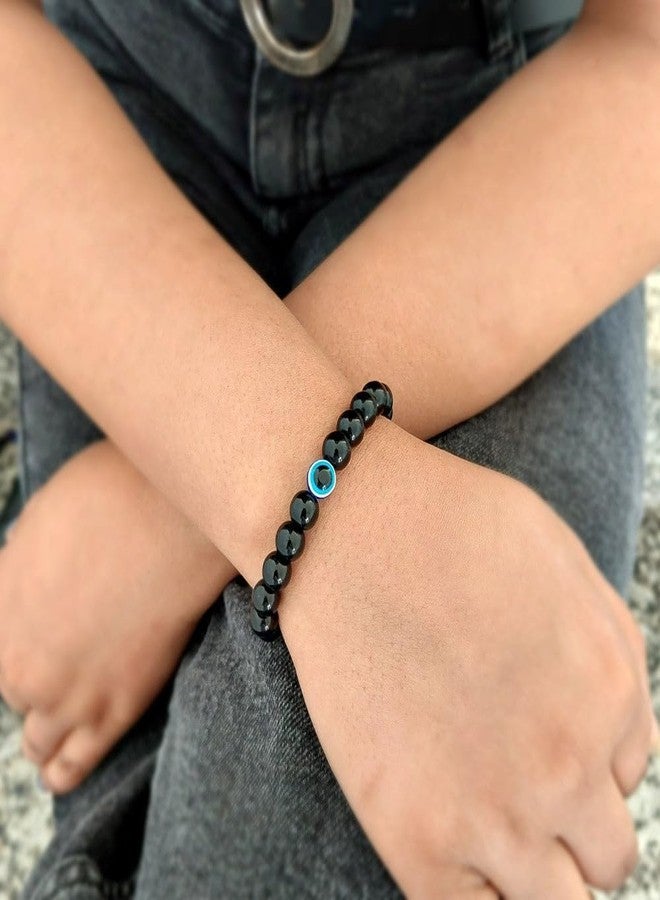 BEAUTIVIA Bracelets Multi Layer Stone Beads Evil Eye Nazar Couple-Combo Matching Best Friend Relationship Couple Bracelet 2 Pcs - Image 3