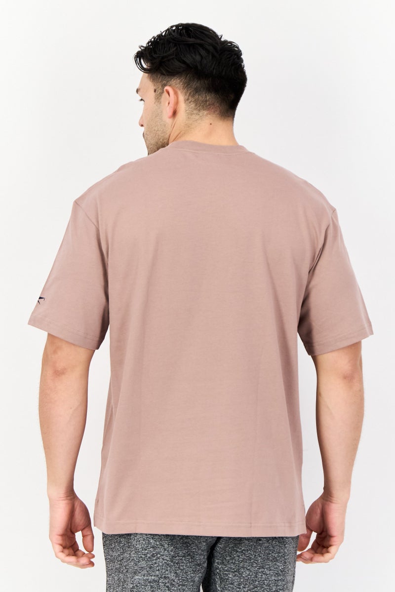 Reebok Men Sportswear Fit Short Sleeve Outdoor T-shirt, Taupe  - Image 4