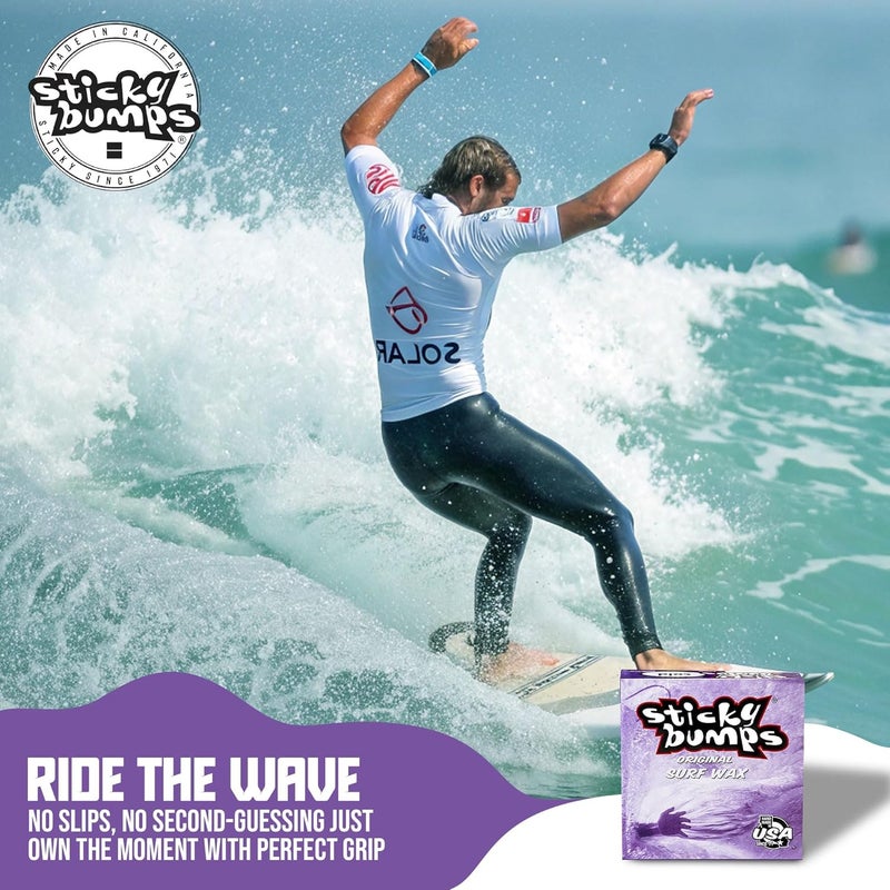 Sticky Bumps Original Surf Wax Cold | Long-Lasting Surfboard Wax | Great Bump Building for Surfing | Non-Toxic, Nature-Safe | for Cold Water Temps 60°F/15°C and Below - Image 5