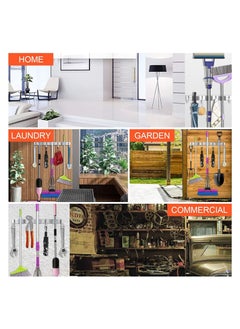 ARNOTEC Broom Holder Wall Mount Garage Organizer Garden Tool Organizer Heavy Duty Holds Up to 30 lbs,Clothes Hook Hanger Rack Storage & Home Organization  - Image 2