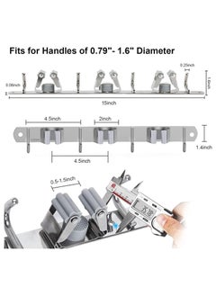 ARNOTEC Broom Holder Wall Mount Garage Organizer Garden Tool Organizer Heavy Duty Holds Up to 30 lbs,Clothes Hook Hanger Rack Storage & Home Organization  - Image 5