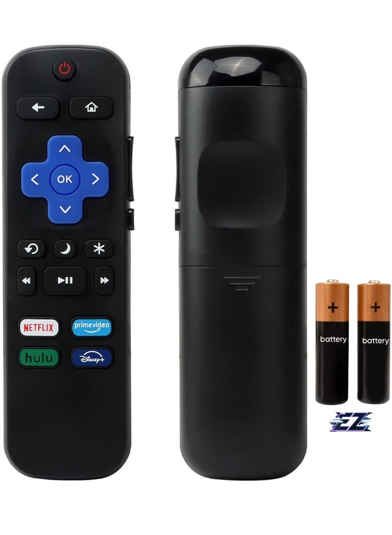 PopZa Universal Remote Control Fits All Roku Smart TVs, Replacement Compatible with TCL Roku/Hisense Roku/Sharp Roku/Insignia Roku TV etc, NOT Fit for Roku Stick & Box with battery - Image 1