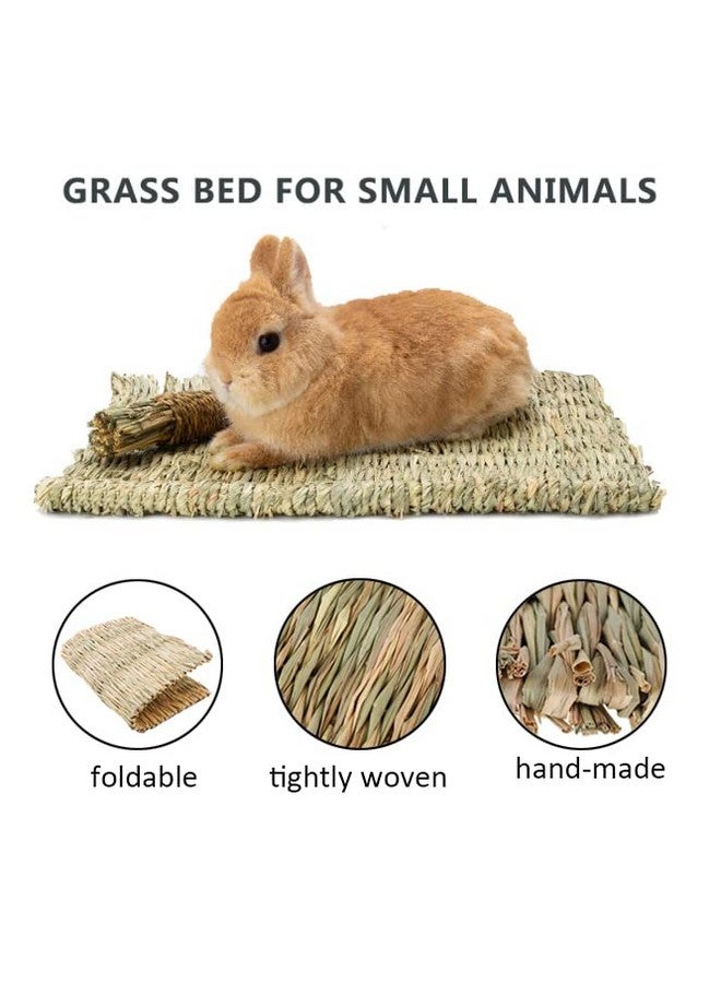 هامليدي سرير عشب للأرانب من هاميليدي، كرات مضغ طبيعية مصنوعة يدويًا من القش للأرانب والجربوع والشنشيلة وخنزير غينيا والنمس وغيرها من الحيوانات الصغيرة (7 قطع) - Image 4