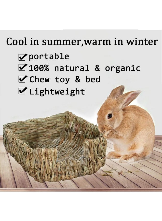 هامليدي سرير عشب للأرانب من هاميليدي، كرات مضغ طبيعية مصنوعة يدويًا من القش للأرانب والجربوع والشنشيلة وخنزير غينيا والنمس وغيرها من الحيوانات الصغيرة (7 قطع) - Image 3