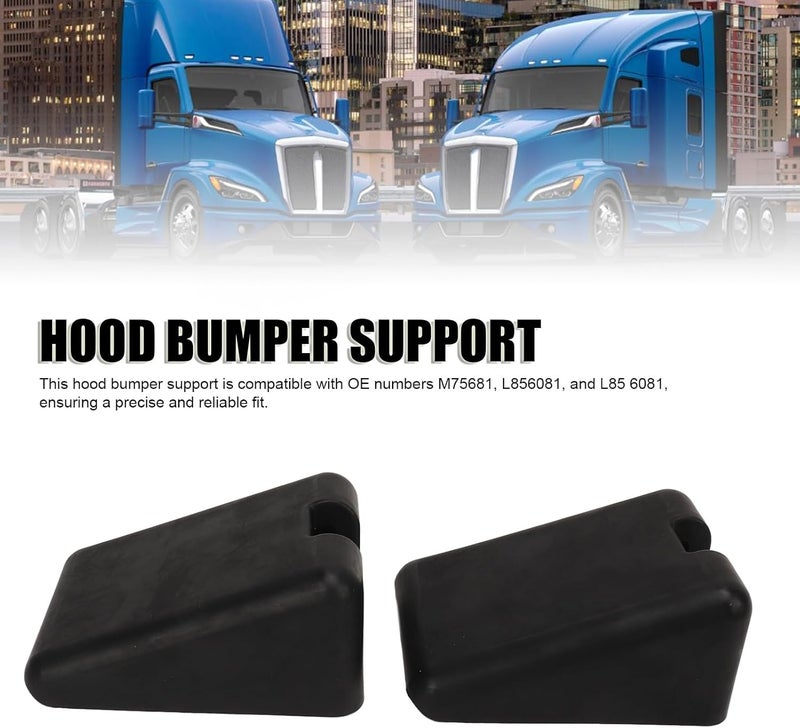Hood Bumper Support L85 6081, Replacement for T680 T880 and Peterbilt 567 579, Durable Rubber Hood Latch Bumper Bracket with OE M75681 L856081 for Truck Front - Image 4