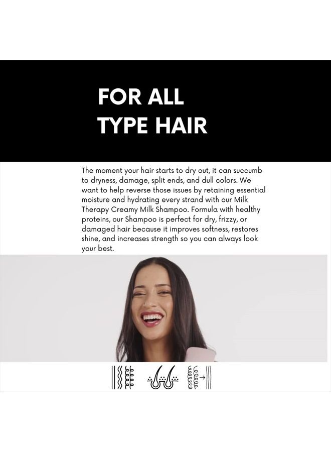 MORFOSE Professional Milk Therapy Creamy Hair Shampoo for Dry, Damaged, or Brittle Strands, 12 Essential Amino Acids and Proteins, Repairs and Protects, fuller, healthier, softer look, Eliminates Dryn - Image 4