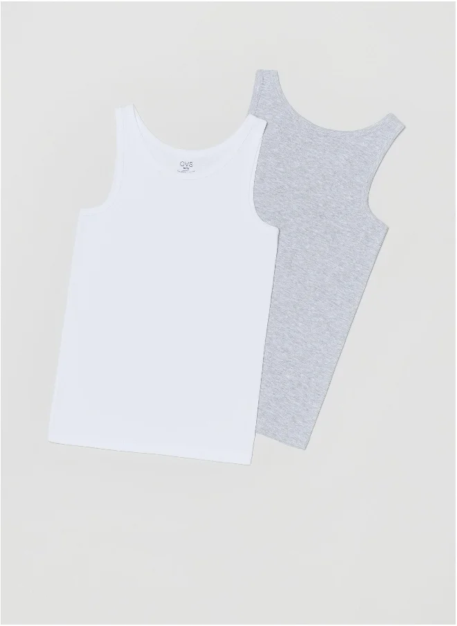 او في اس Ovs Two-Pack Racer Back Vests With Round Neck