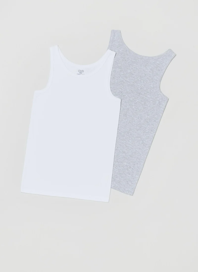 او في اس Ovs Two-Pack Racer Back Vests With Round Neck