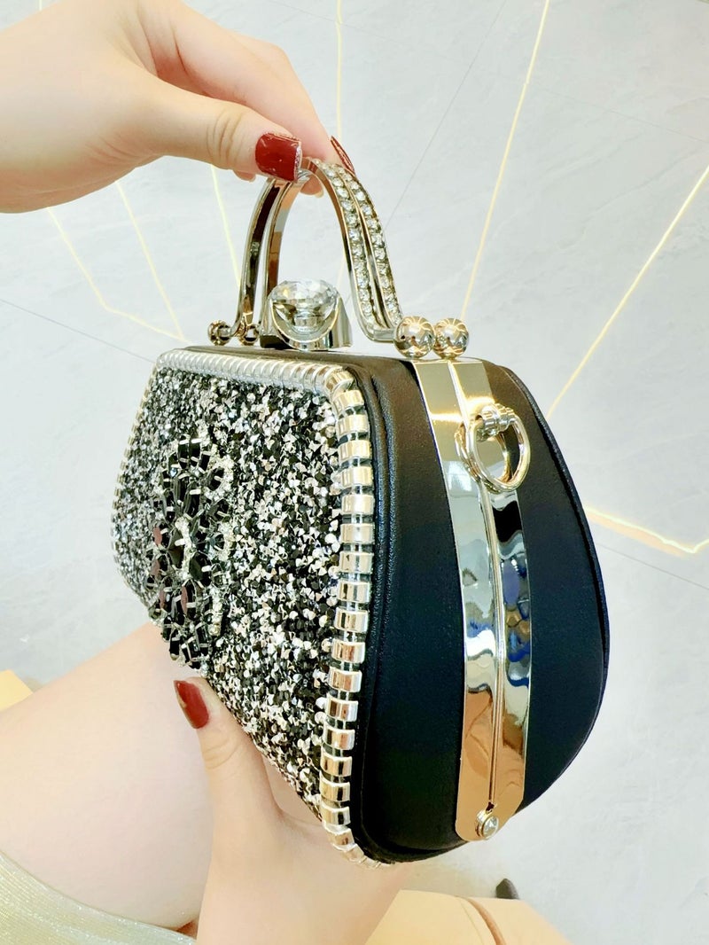 New Sunflower Rhinestone Handbag Cheongsam Bag Women'S Hand Bag Single Shoulder Crossbody Bag Evening Banquet Bag - Image 3