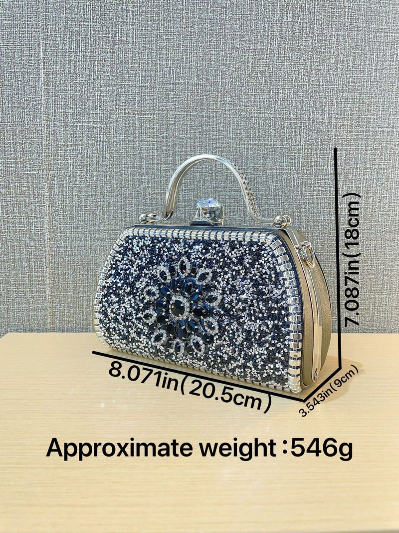 New Sunflower Rhinestone Handbag Cheongsam Bag Women'S Hand Bag Single Shoulder Crossbody Bag Evening Banquet Bag - Image 5