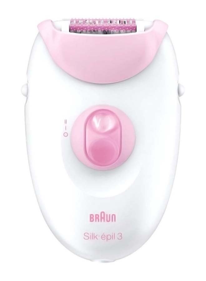 BRAUN Silk-Epil 3 Epilator With Accessories Set Pink/White/Clear - Image 2