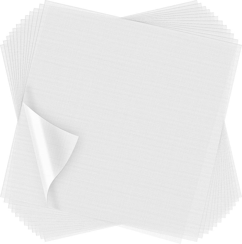 Outus 100 Sheets Wash Away Embroidery Stabilizer Water Soluble Topping Film Transparent Water Soluble Stabilizer for Embroidery and Topping(8 x 8 Inch/ 20 x 20 cm) - Image 1