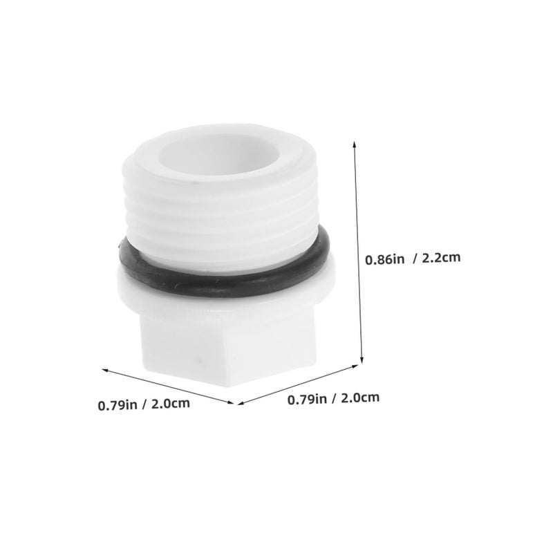 White PPR Male Threaded Pipe End Caps 5pcs High Temperature Resistant Garden Hose Fittings - Image 3